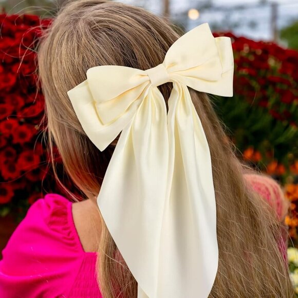 16 Pcs Satin Hair Bows Bulk Large Clips Women Gifts Accessories main image 4